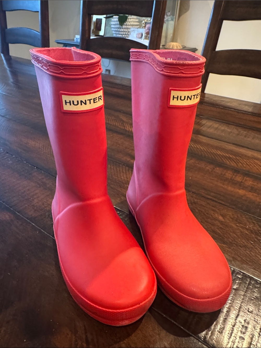 Hunter Kids First Classic Matte Pink Rain Boots - US Toddler 10 (UK 9)